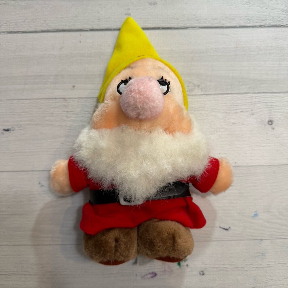 Vintage DISNEY DOC 8"‎ PLUSH Doll SNOW WHITE & 7 DWARFS Stuffed Animal